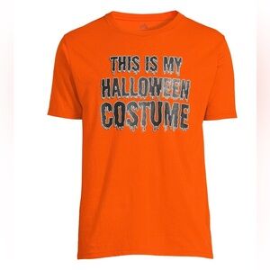 My Costume Halloween Short Sleeve Orange T-Shirt Men's Size L (42-44)